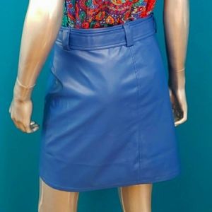 🆕️🌀 HEARTBREAK Mod Faux Leather Mini Skirt w/ Belt // (NWT)